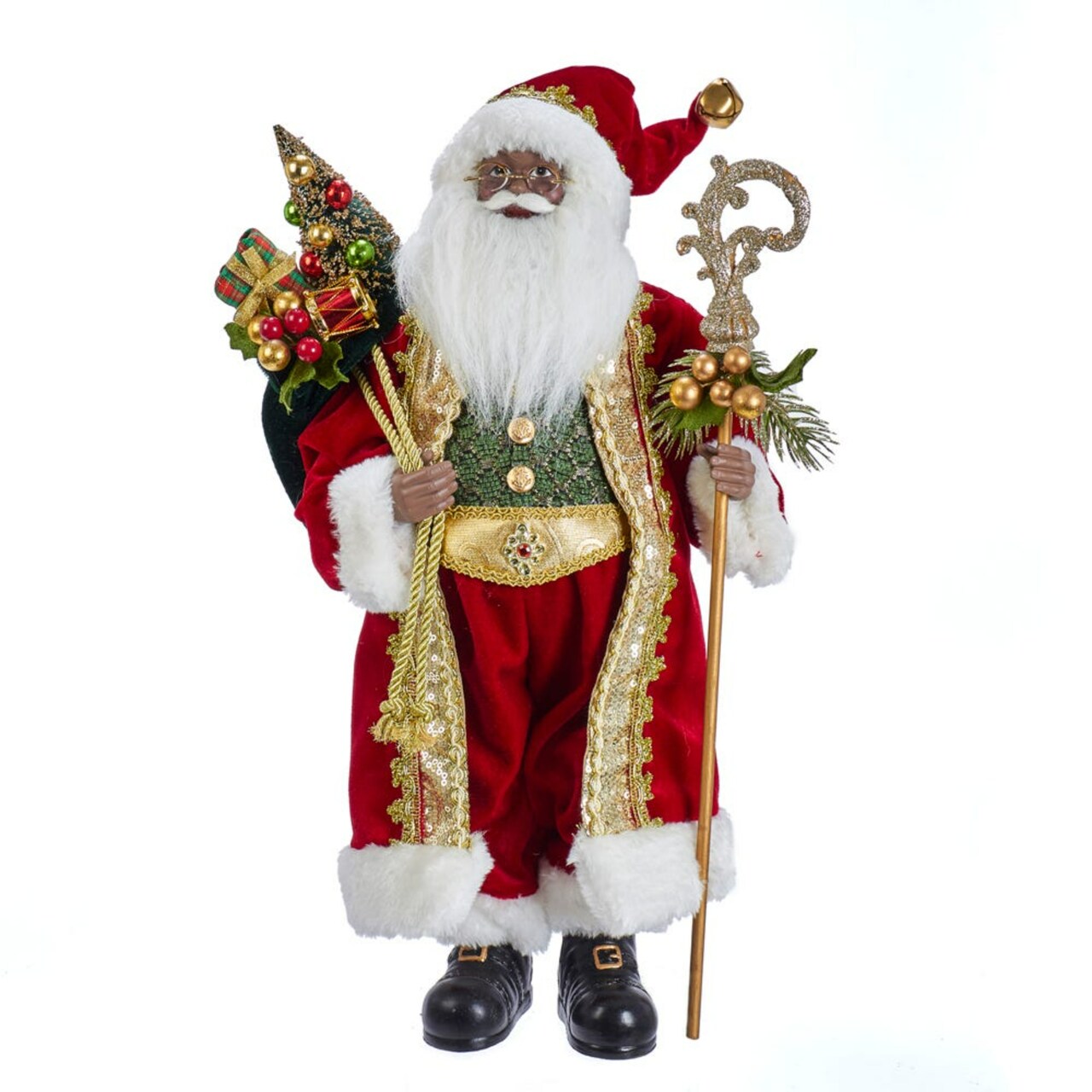 KSA African American Santa Christmas Tabletop Figurine - 18"